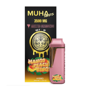 Muha Meds Melted Diamonds MANGO PEACH RINGS 3.5g Hybrid Disposable